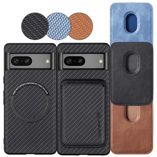 TPU H�lle f�r Google Pixel 7 Carbon Fiber Magnetic Bag Card Schutz H�lle Cover