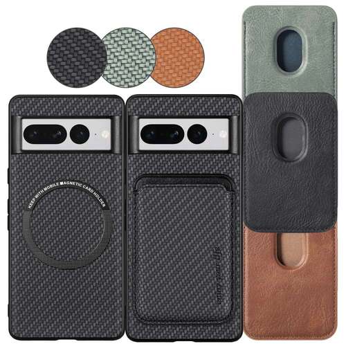 TPU H�lle f�r Google Pixel 7 PRO Carbon Fiber Magnet Bag Card Schutzh�lle Cover