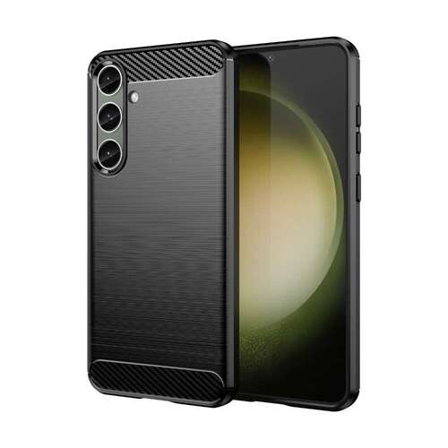 TPU H�lle f�r Samsung Galaxy S24 PLUS Carbon Fiber Skin Brushed Schutzcover Case 