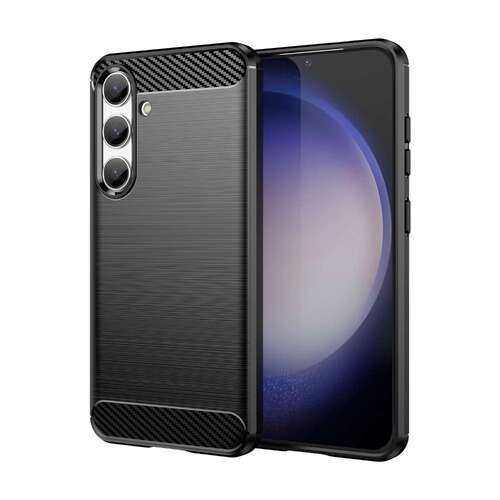 TPU H�lle f�r Samsung Galaxy S24 Carbon Fiber Skin Brushed Schutzcover Soft Case 
