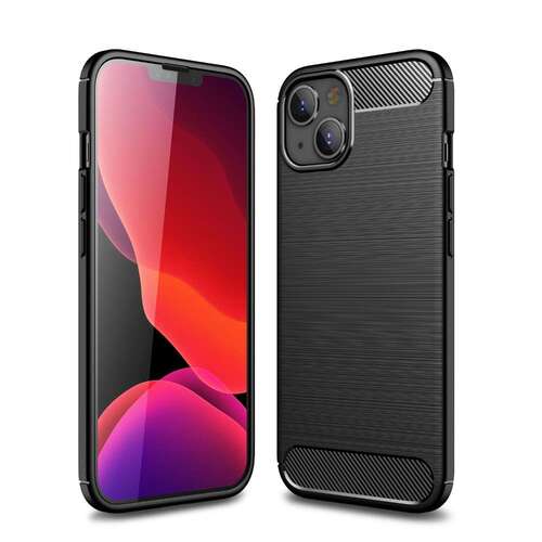 TPU H�lle f�r Apple iPhone 14 Carbon Fiber Skin Brushed Schutzcover Soft Case 