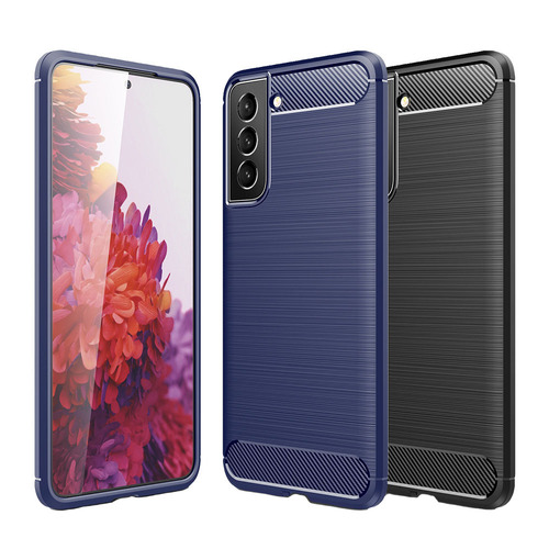 TPU H�lle f�r Samsung Galaxy S22 Carbon Fiber Skin Brushed Schutzcover Soft Case