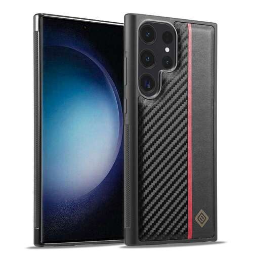 LC.IMEEKE Hard Cover f�r Samsung Galaxy S24 ULTRA Carbon Stripe Shockproof H�lle