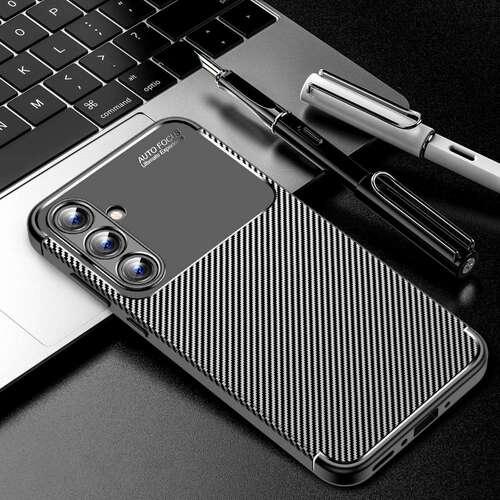 TPU H�lle f�r Samsung Galaxy A35 Carbon Fiber Muster Shockproof Back Cover Case