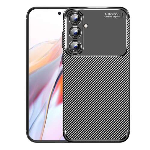 TPU H�lle f�r Samsung Galaxy A55 Carbon Fiber Muster Shockproof Back Cover Case