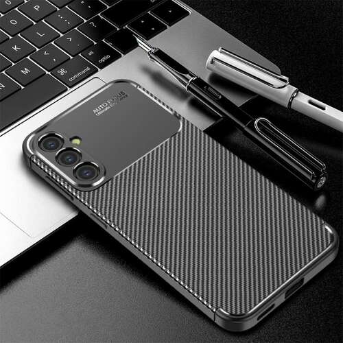 TPU H�lle f�r Samsung Galaxy S24 PLUS Carbon Fiber Muster Shockproof Cover Case