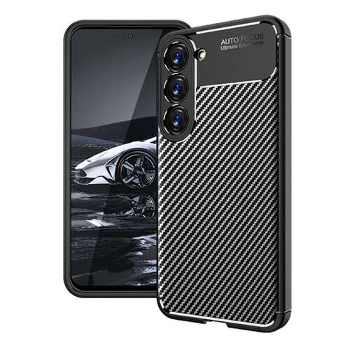 TPU H�lle f�r Samsung Galaxy S23 PLUS Carbon Fiber Muster Shockproof Cover Case