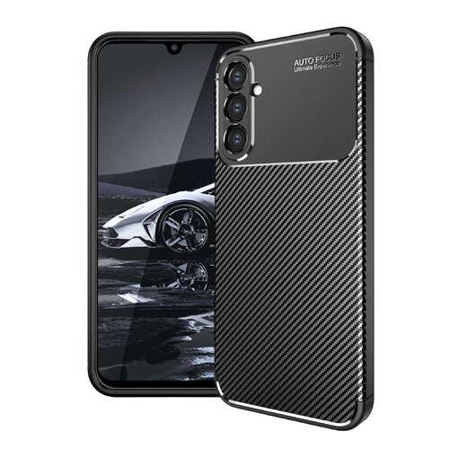 TPU H�lle f�r Samsung Galaxy A14 Carbon Fiber Muster Shockproof Back Cover Case