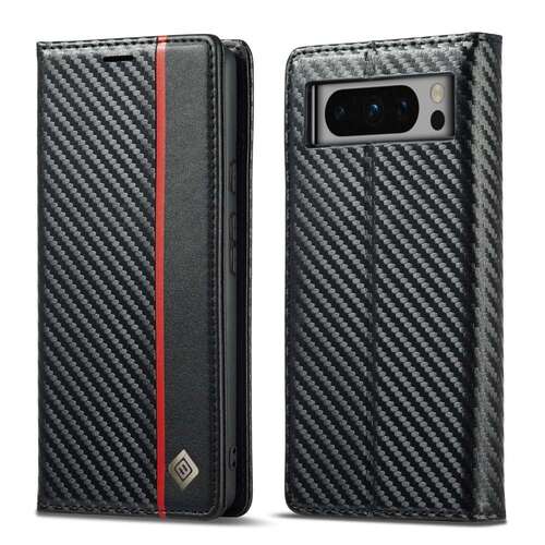 LC.IMEEKE Handy Tasche f�r Google Pixel 8 PRO Carbon Wallet Stripe H�lle Etui 