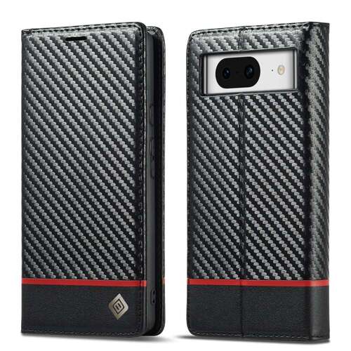 LC.IMEEKE Handy Tasche f�r Google Pixel 8 Carbon Wallet Stripe H�lle Etui Case 