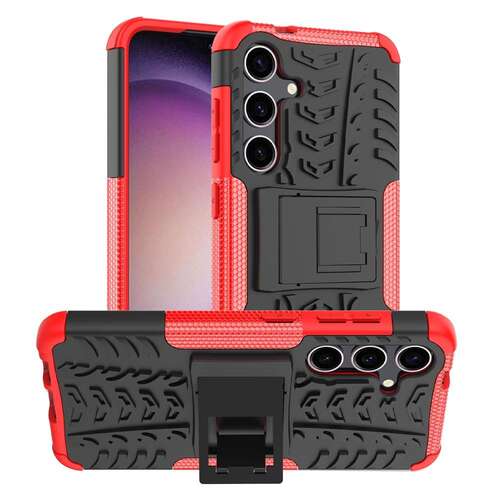 Outdoor H�lle f�r Samsung Galaxy S24 Tire Rutschfest Kickstand PC TPU Cover Case 
