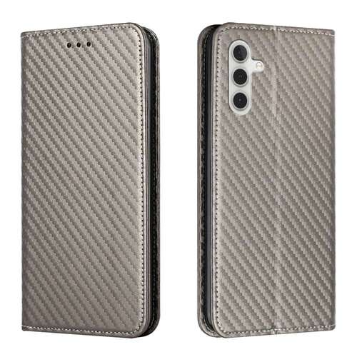 Handy Tasche f�r Samsung Galaxy A55 Carbon Fiber Wallet H�lle Magnet Klapp Etui 