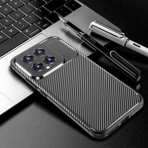 TPU H�lle f�r Xiaomi 14 Carbon Fiber Muster Textur Shockproof Backcover Case