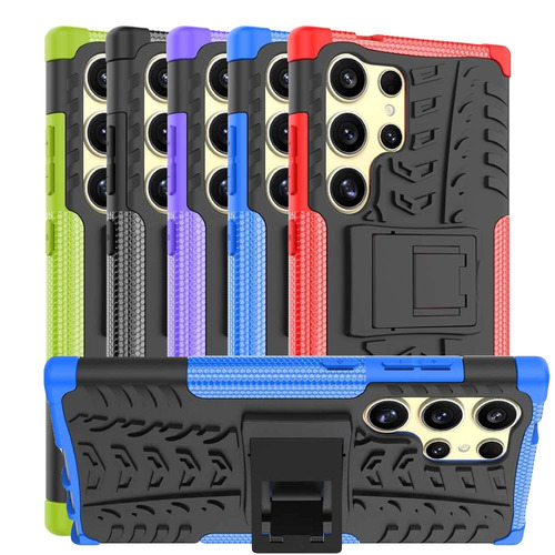 Outdoor H�lle f�r Samsung Galaxy S24 ULTRA Tire Rutschfest Stand PC TPU Case