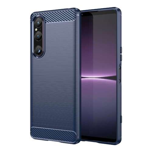 TPU H�lle f�r Sony Xperia 1 V Carbon Fiber Skin Brushed Schutzcover Soft Case 