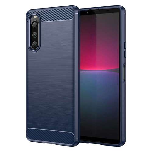 TPU H�lle f�r Sony Xperia 10 V Carbon Fiber Skin Brushed Schutzcover Soft Case 