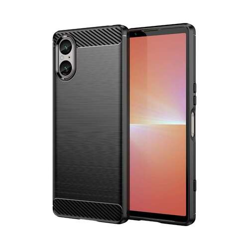 TPU H�lle f�r Sony Xperia 5 V Carbon Fiber Skin Brushed Schutzcover Soft Case 