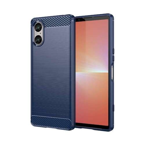 TPU H�lle f�r Sony Xperia 5 V Carbon Fiber Skin Brushed Schutzcover Soft Case 