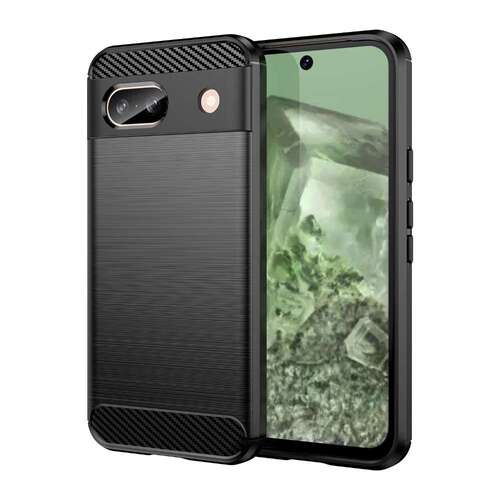 TPU H�lle f�r Google Pixel 8a Carbon Fiber Skin Brushed Schutzcover Soft Case 