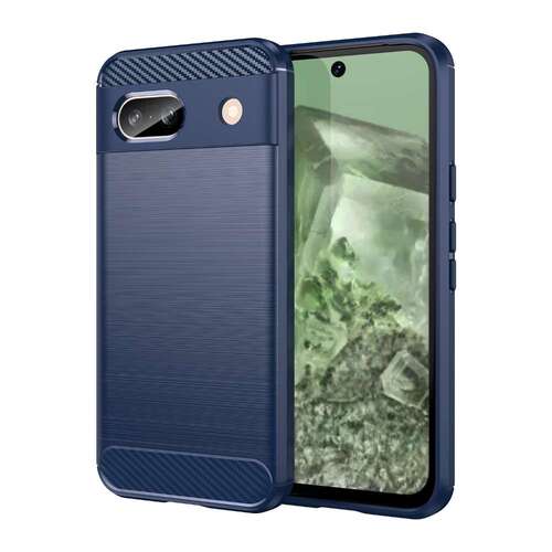 TPU H�lle f�r Google Pixel 8a Carbon Fiber Skin Brushed Schutzcover Soft Case 
