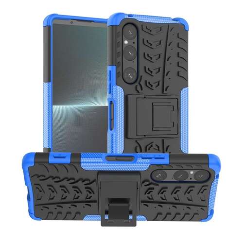 Outdoor H�lle f�r Sony Xperia 1 V Tire Rutschfest Kickstand PC TPU Cover Case 
