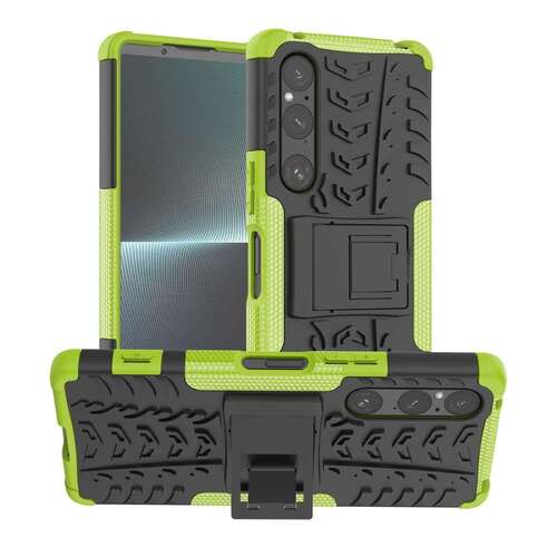 Outdoor H�lle f�r Sony Xperia 1 V Tire Rutschfest Kickstand PC TPU Cover Case 