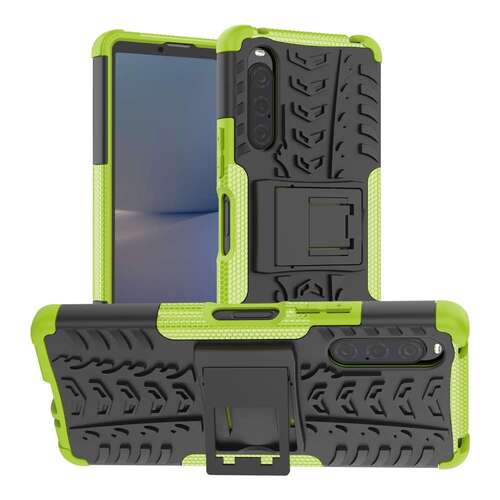 Outdoor H�lle f�r Sony Xperia 10 V Tire Rutschfest Kickstand PC TPU Cover Case 
