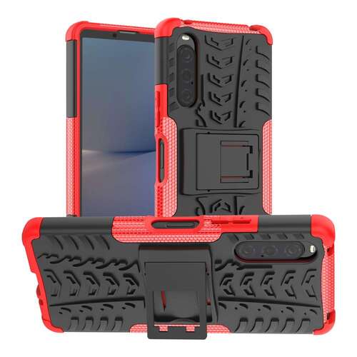 Outdoor H�lle f�r Sony Xperia 10 V Tire Rutschfest Kickstand PC TPU Cover Case 