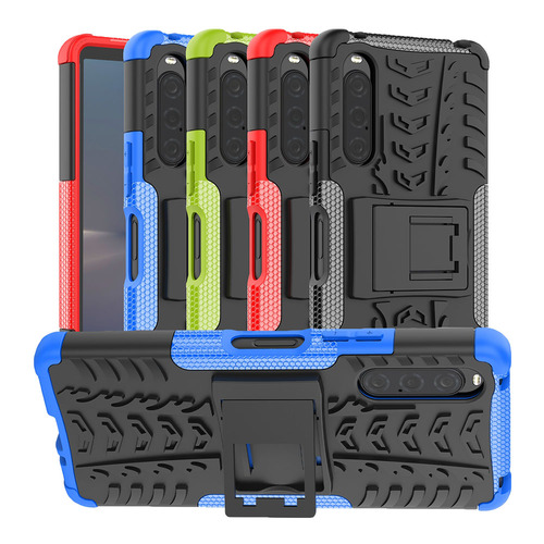 Outdoor H�lle f�r Sony Xperia 10 V Tire Rutschfest Kickstand PC TPU Cover Case