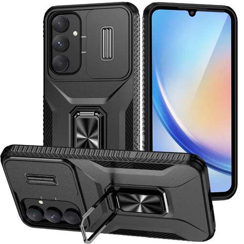 Outdoor H�lle f�r Samsung Galaxy A35 Camshield Holder Schutz Cover Ring St�nder 