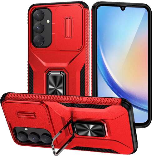 Outdoor H�lle f�r Samsung Galaxy A35 Camshield Holder Schutz Cover Ring St�nder 