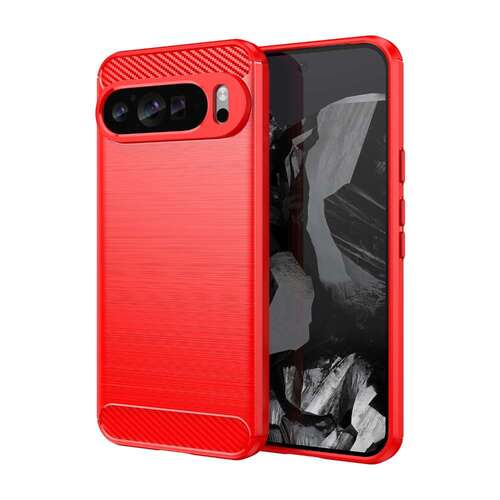 TPU H�lle f�r Google Pixel 9 PRO XL Carbon Fiber Skin Brushed Schutzcover Case 