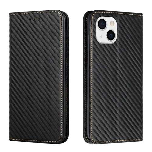 Handy Tasche f�r Apple iPhone 15 PLUS Carbon Fiber Wallet H�lle Magnet Etui Case 