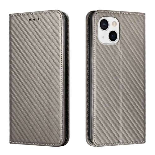 Handy Tasche f�r Apple iPhone 15 PLUS Carbon Fiber Wallet H�lle Magnet Etui Case 