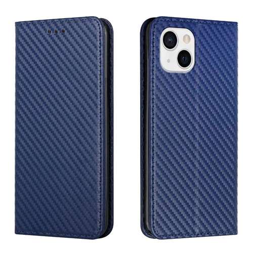 Handy Tasche f�r Apple iPhone 15 Carbon Fiber Wallet H�lle Magnet Klapp Etui 
