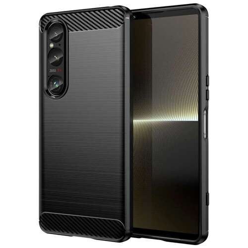 TPU H�lle f�r Sony Xperia 1 VI Carbon Fiber Skin Brushed Schutzcover Soft Case 
