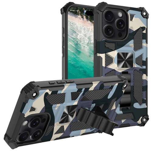 Outdoor H�lle f�r Apple iPhone 16 PRO MAX Camouflage Shockproof PC Schutzcover 