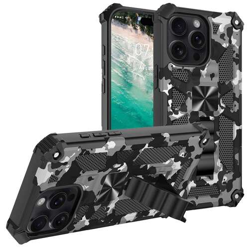 Outdoor H�lle f�r Apple iPhone 16 PRO Camouflage Shockproof Schutz Armor Cover 