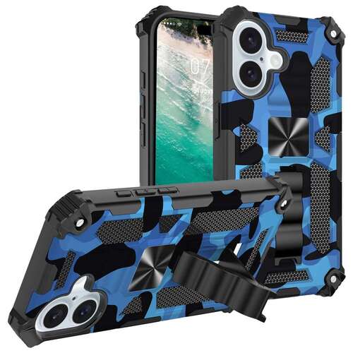 Outdoor H�lle f�r Apple iPhone 16 PLUS Camouflage Shockproof Schutz Armor Cover 