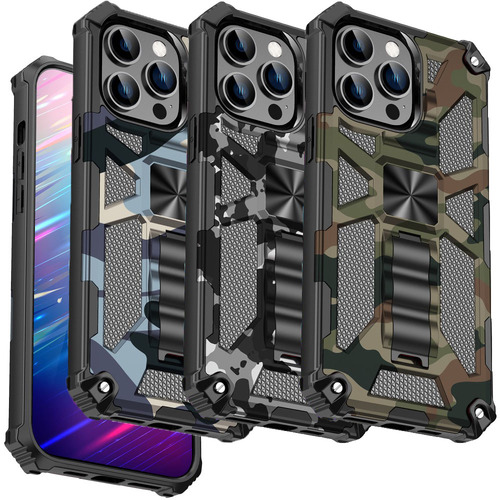 Outdoor H�lle f�r Apple iPhone 15 PRO MAX Camouflage Shockproof PC Schutzcover
