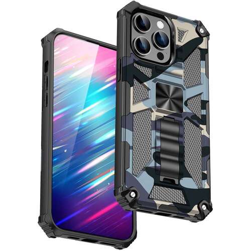 Outdoor H�lle f�r Apple iPhone 15 PRO Camouflage Shockproof Schutz Armor Cover 
