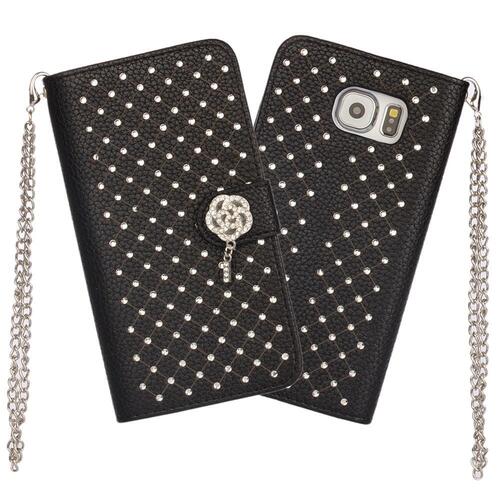 Wallet Case f�r Samsung Galaxy S6 G920 Starry Sky Rhinestone