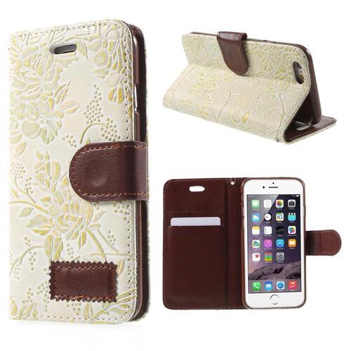 Wallet Case f�r Apple iPhone 6 6S Handy Tasche Elegant Flowers Blumen Muster 