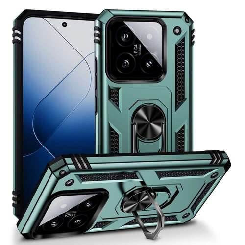 Outdoor H�lle f�r Xiaomi 14 TPU PC Hybrid Sergeant Armor Ring Schutzcover Case 