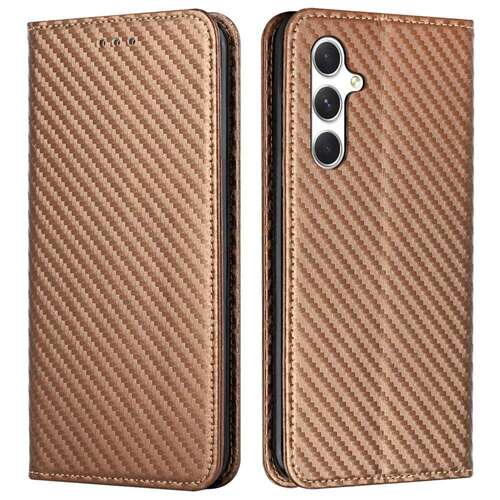 Handy Tasche f�r Samsung Galaxy A16 Carbon Fiber Wallet H�lle Magnet Klapp Etui 