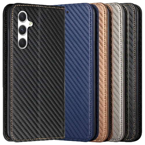Handy Tasche f�r Samsung Galaxy A16 Carbon Fiber Wallet H�lle Magnet Klapp Etui