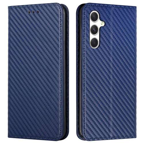 Handy Tasche f�r Samsung Galaxy A16 Carbon Fiber Wallet H�lle Magnet Klapp Etui 