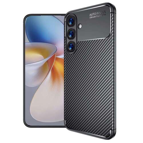 TPU H�lle f�r Samsung Galaxy S25 Carbon Fiber Muster Shockproof Back Cover Case