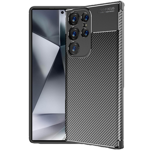 TPU H�lle f�r Samsung Galaxy S25 ULTRA Carbon Fiber Muster Shockproof Cover Case