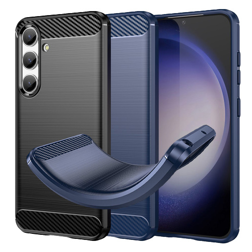 TPU H�lle f�r Samsung Galaxy S25 Carbon Fiber Skin Brushed Schutzcover Soft Case